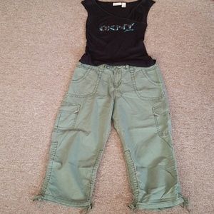 UnionBay Sage Green Capris